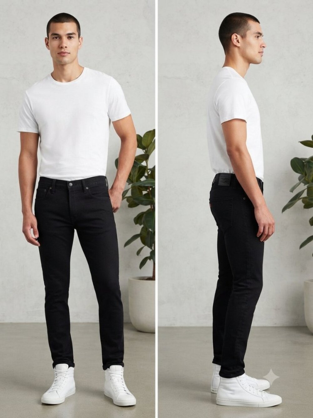 Levi's 510 Skinny Fit Black Stretch Men's Jeans - Size 28